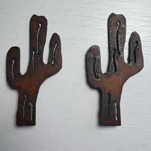 Cactus Iron Handmade Magnets - Set Of 2